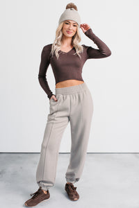 Play Like A Pro Jogger Style Sweatpants (Ash Mocha) - NanaMacs