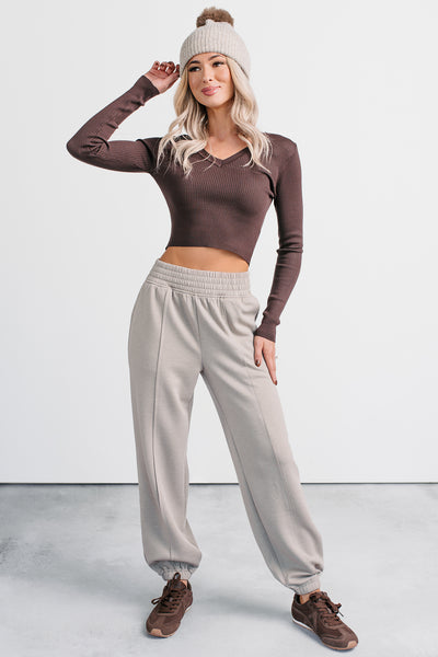 Play Like A Pro Jogger Style Sweatpants (Ash Mocha) - NanaMacs
