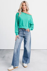 Isaac Mid Rise Wide Leg Cello Jeans (Medium)