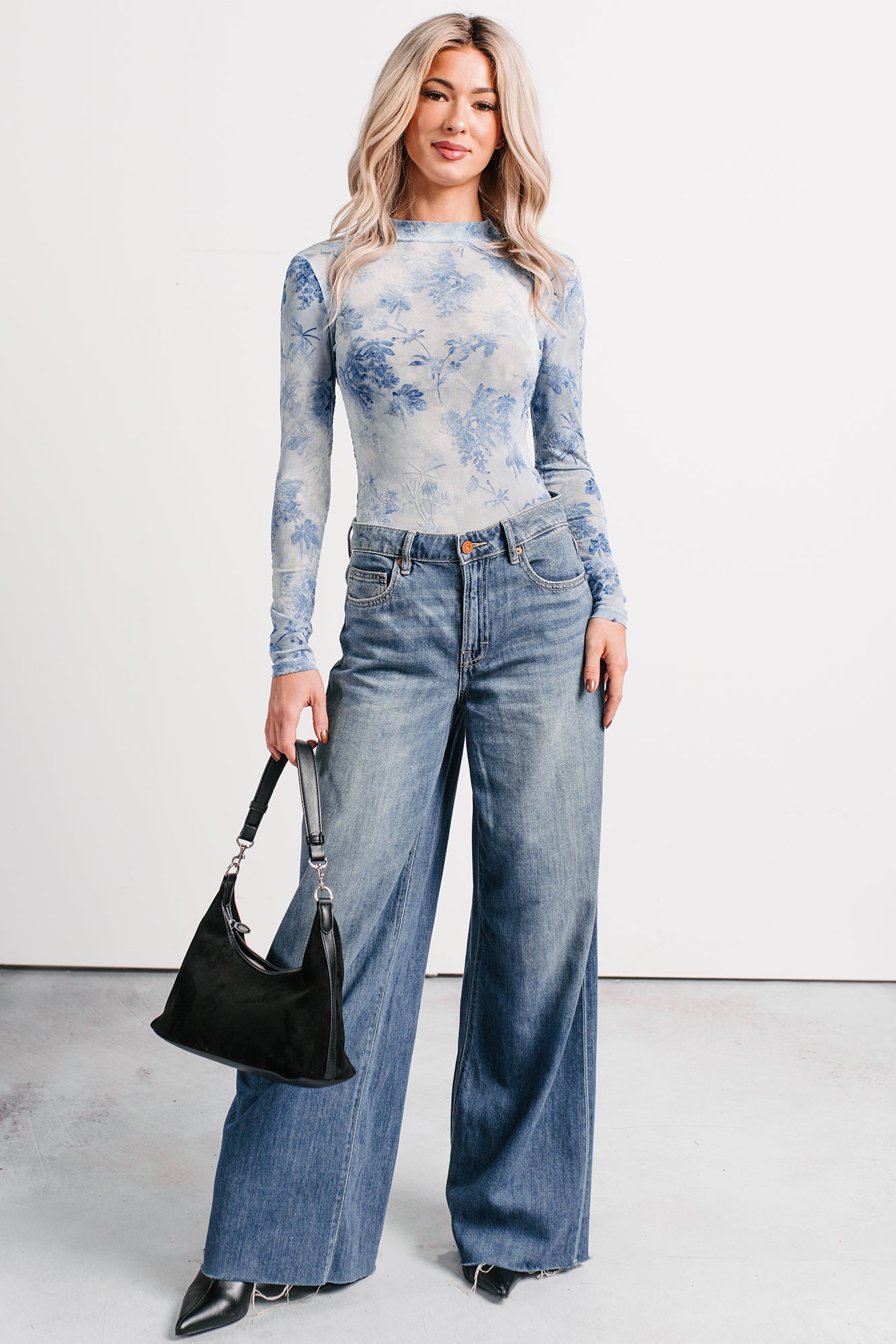 Aldo High Rise Wide Leg Hidden Brand Jeans (Medium Vintage) - NanaMacs