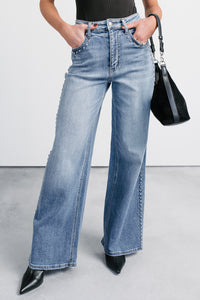 Kaylee High Rise Stud Detailed Cello Jeans (Medium) - NanaMacs