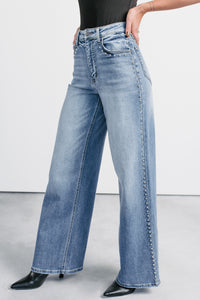 Kaylee High Rise Stud Detailed Cello Jeans (Medium) - NanaMacs
