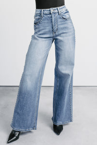 Kaylee High Rise Stud Detailed Cello Jeans (Medium) - NanaMacs