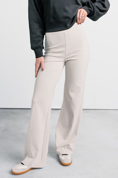Easy On Me Soft Wide Leg Pants (Beige)