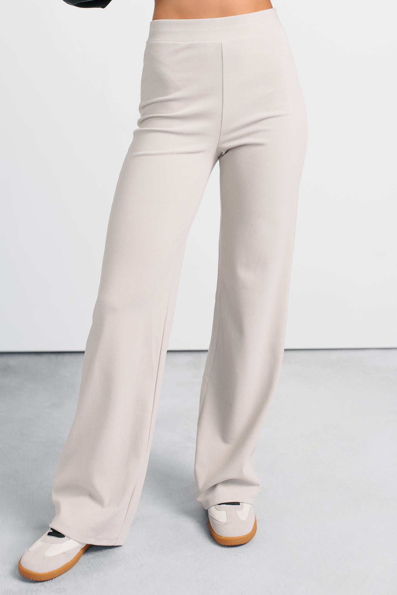 Easy On Me Soft Wide Leg Pants (Beige) - NanaMacs