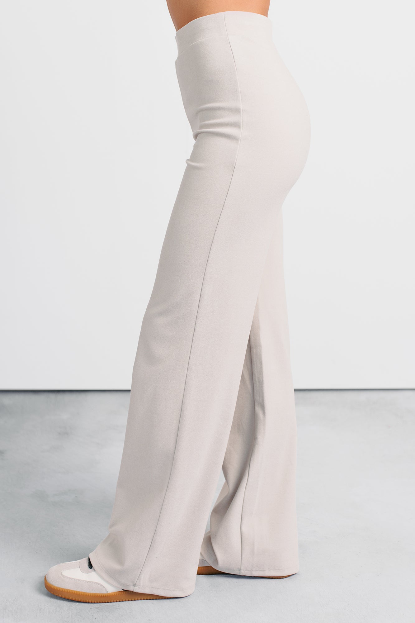 Easy On Me Soft Wide Leg Pants (Beige) - NanaMacs