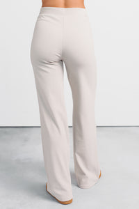 Easy On Me Soft Wide Leg Pants (Beige) - NanaMacs