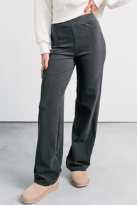 Easy On Me Soft Wide Leg Pants (Black) - NanaMacs