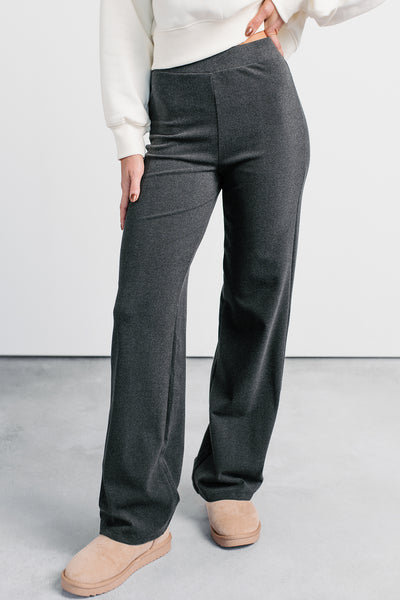 Easy On Me Soft Wide Leg Pants (Black) - NanaMacs