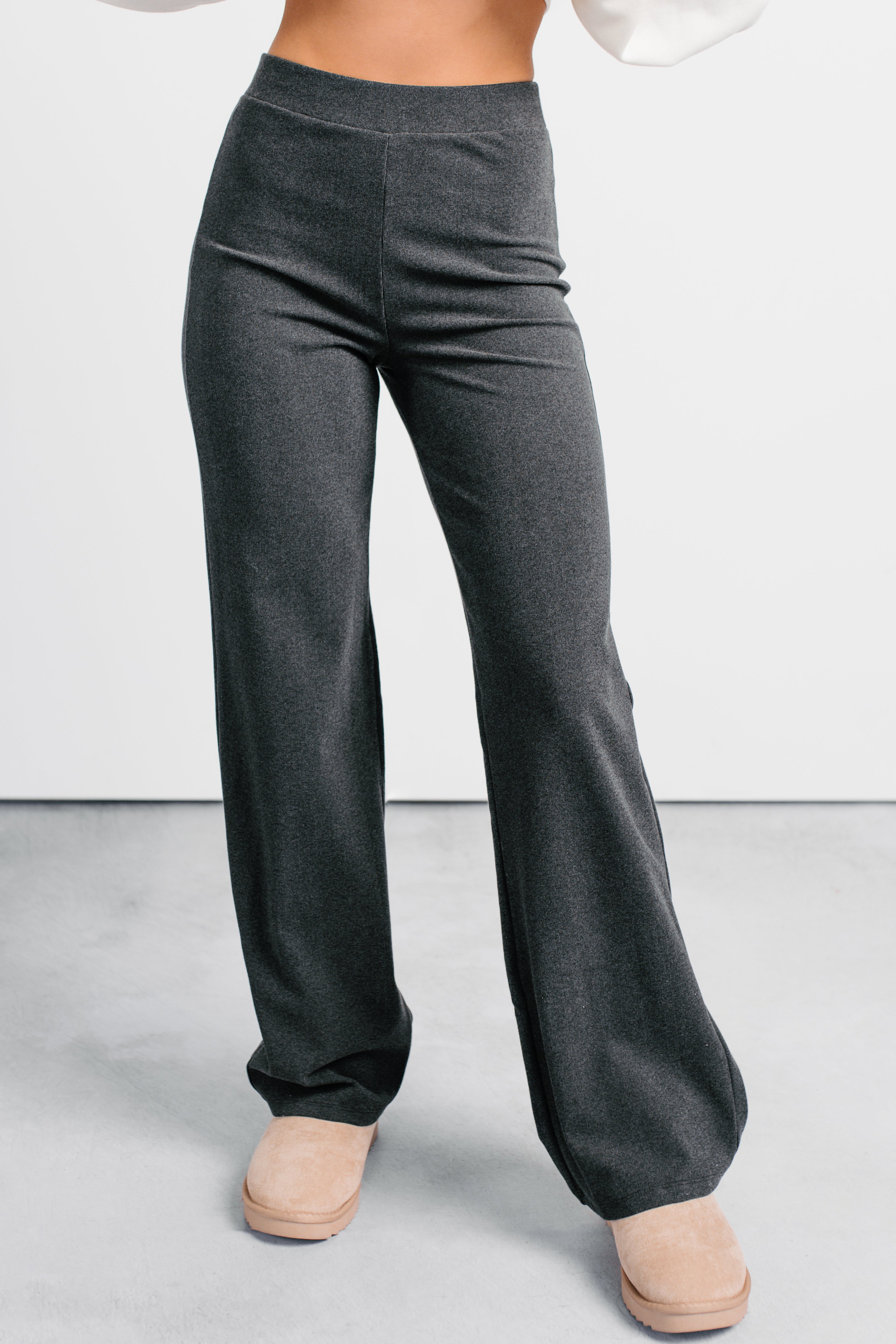 Easy On Me Soft Wide Leg Pants (Black) - NanaMacs