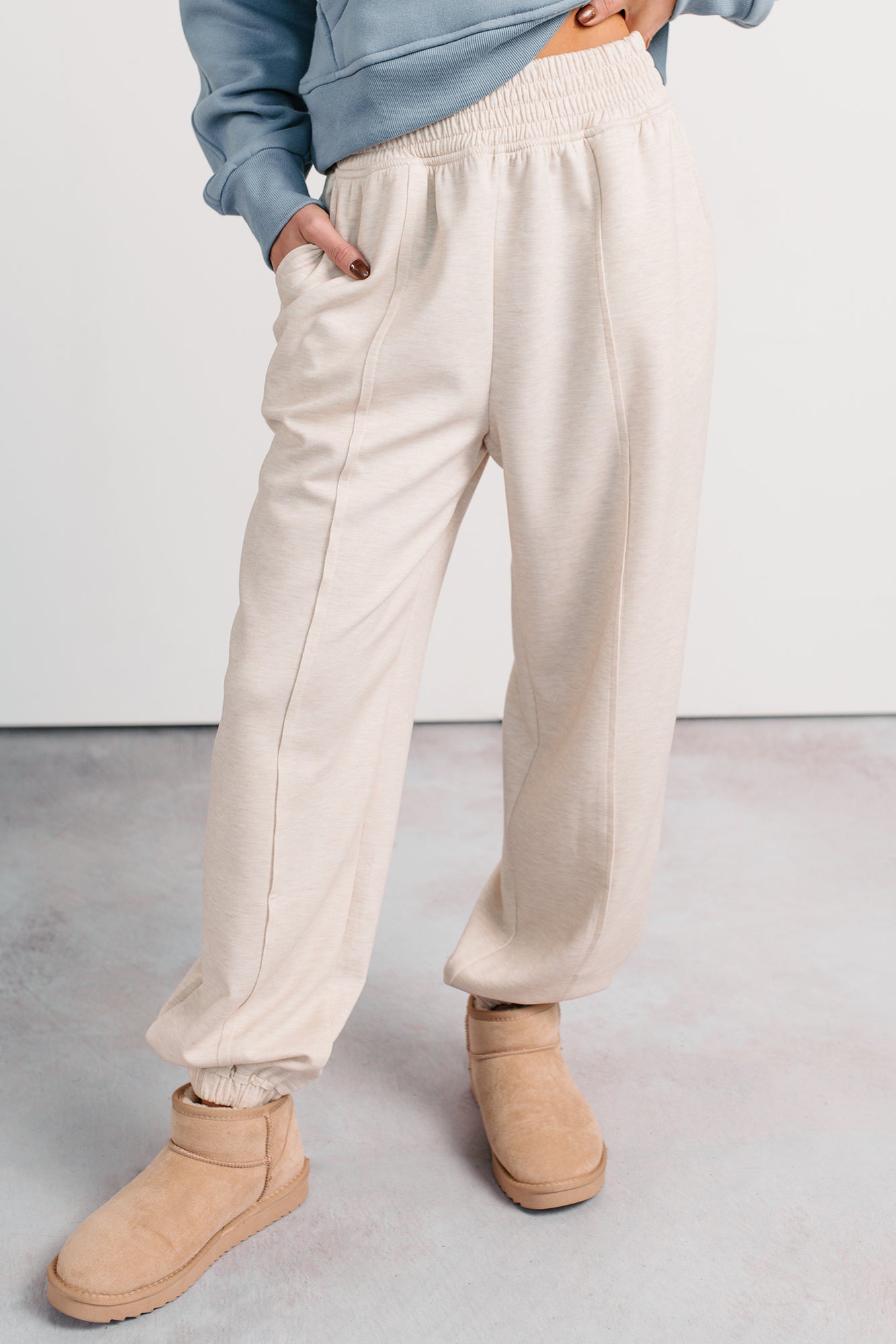 Play Like A Pro Jogger Style Sweatpants (H. Beige) - NanaMacs