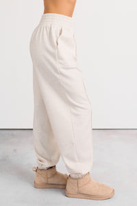 Play Like A Pro Jogger Style Sweatpants (H. Beige) - NanaMacs