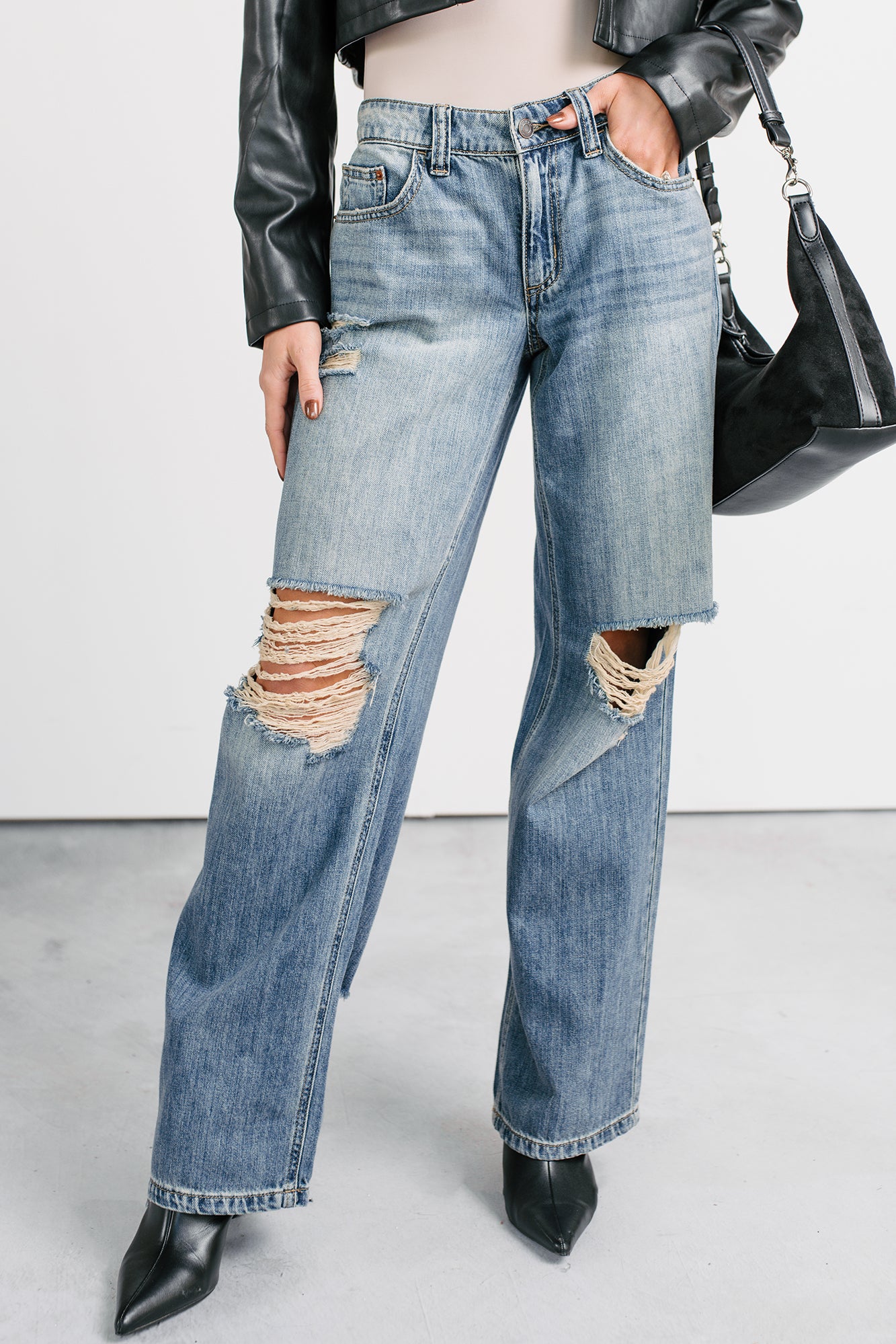 Zendaya Mid Rise Baggy Cello Jeans (Tint) - NanaMacs