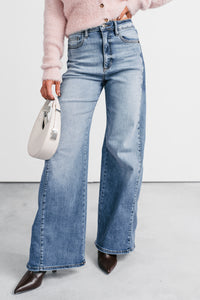 Diane Wide Leg Phoenix Textile Jeans (Light Wash) - NanaMacs