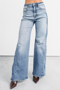 Diane Wide Leg Phoenix Textile Jeans (Light Wash) - NanaMacs