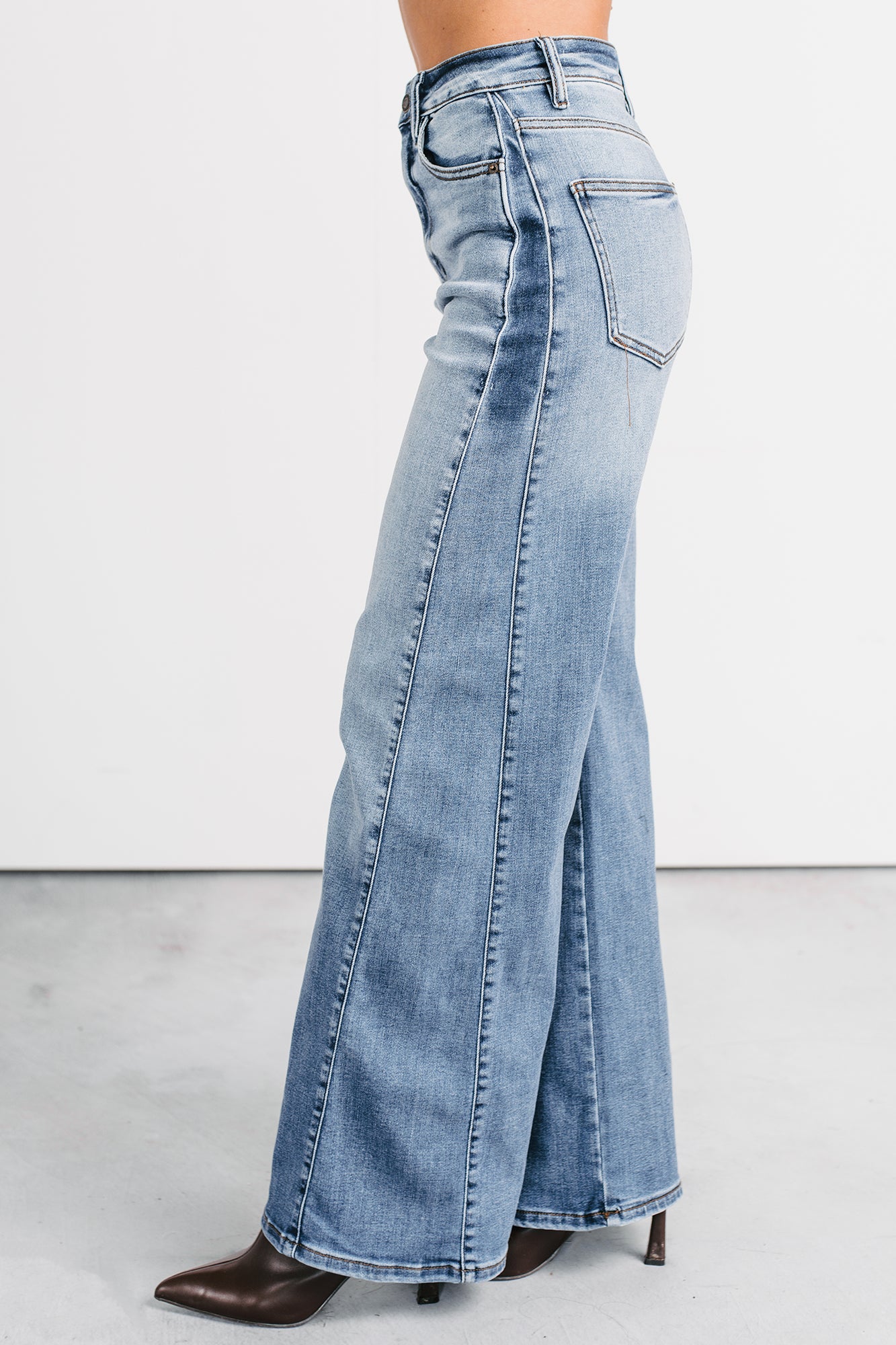 Diane Wide Leg Phoenix Textile Jeans (Light Wash) - NanaMacs