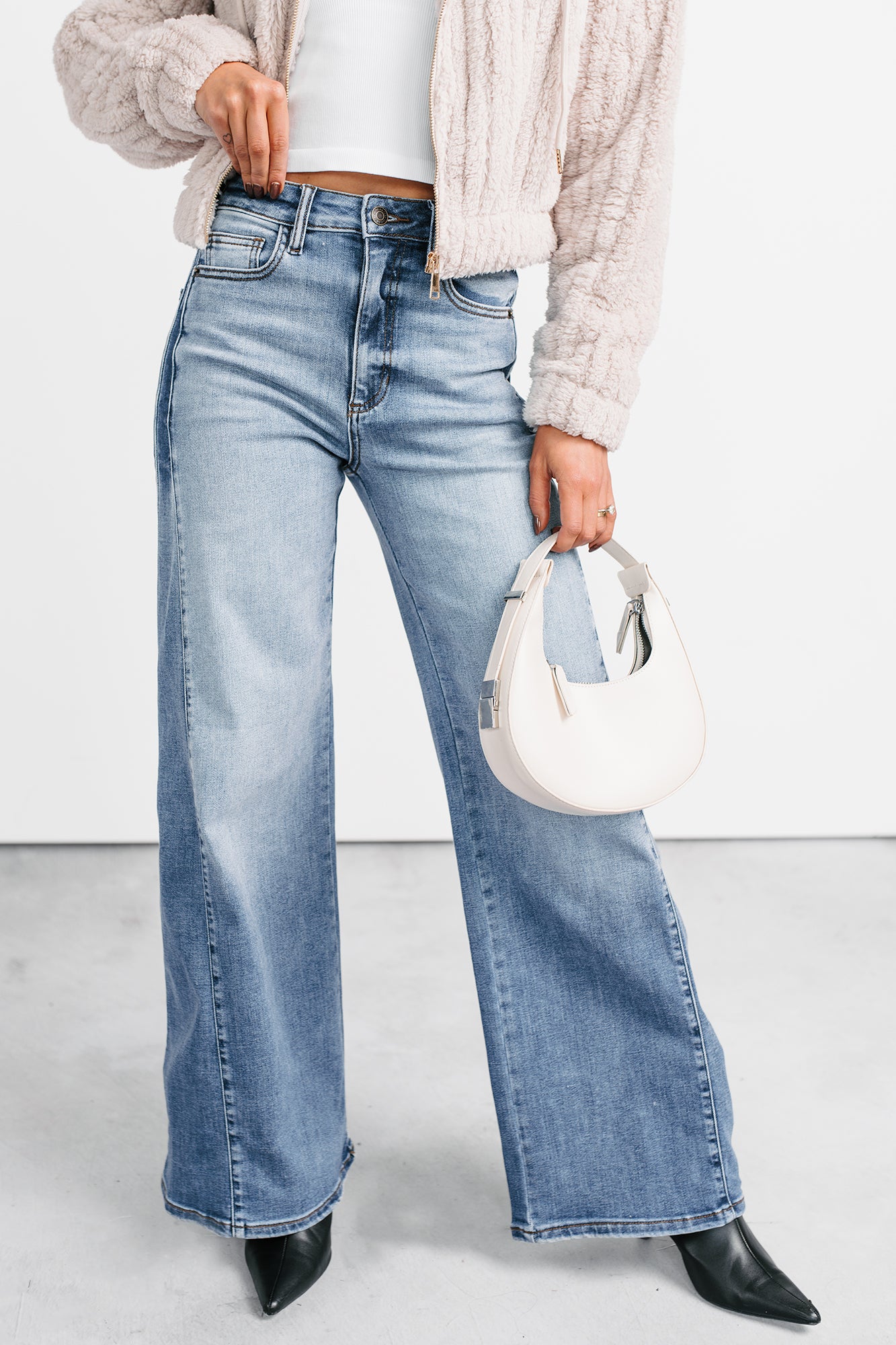 Diane Wide Leg Phoenix Textile Jeans (Light Wash) - NanaMacs