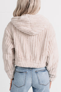 Big Softie Hooded Sherpa Jacket (Milk Tea) - NanaMacs