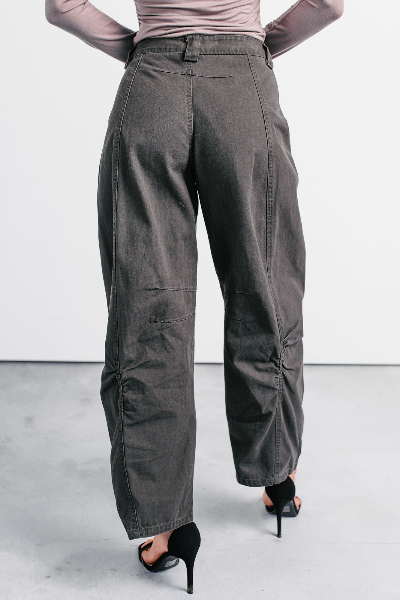 Fabian Wide Leg Denim Papermoon Jeans (Charcoal) · NanaMacs