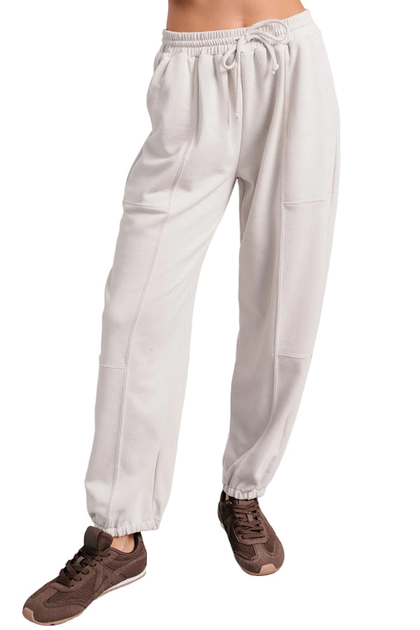Casual Darling High Rise Jogger Sweatpants (Oat) - NanaMacs