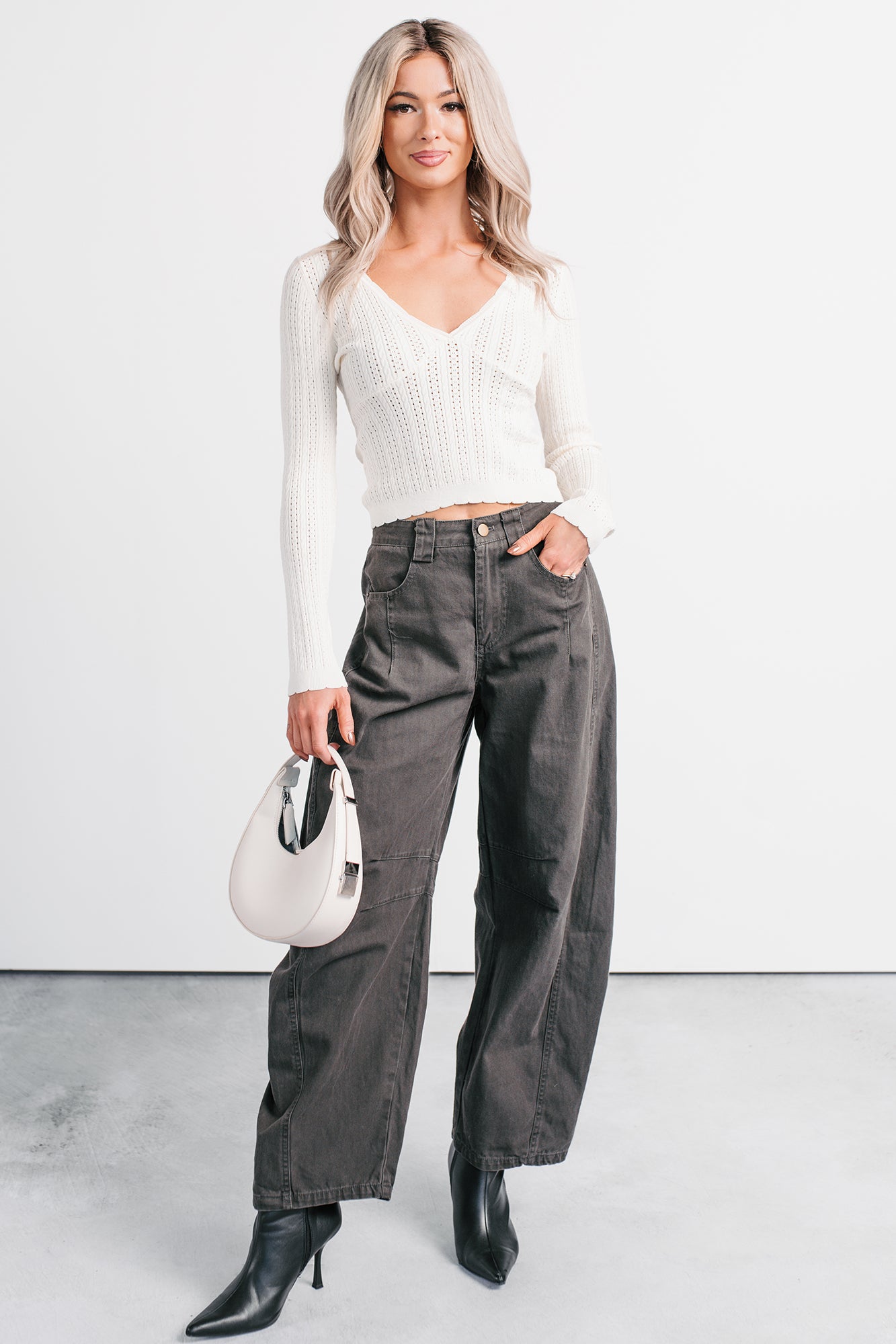 Fabian Wide Leg Denim Papermoon Jeans (Charcoal) - NanaMacs