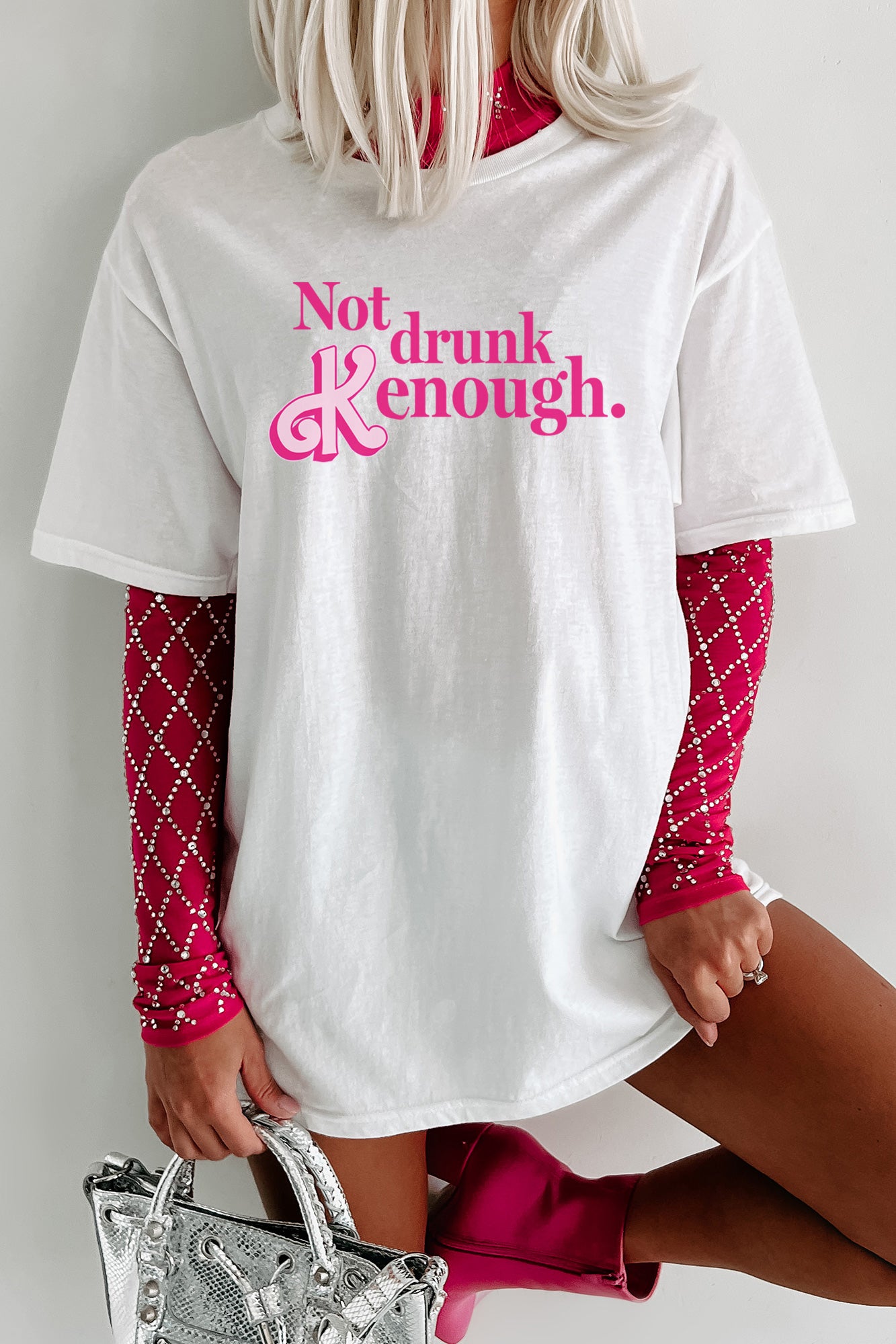"Not Drunk Kenough" Graphic - Multiple Shirt Options (White) - Print On Demand - NanaMacs