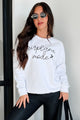 "Airplane Mode" Graphic Sweatshirt (White) - NanaMacs