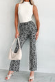 Boho To The Core Printed Flare Pants (Ivory/Black) - NanaMacs