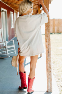 "Cowboy's & Beer" Graphic Tee (Bone) - NanaMacs