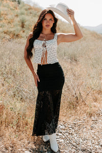 Cupid’s Favorite Sleeveless Floral Top (Ivory) - NanaMacs