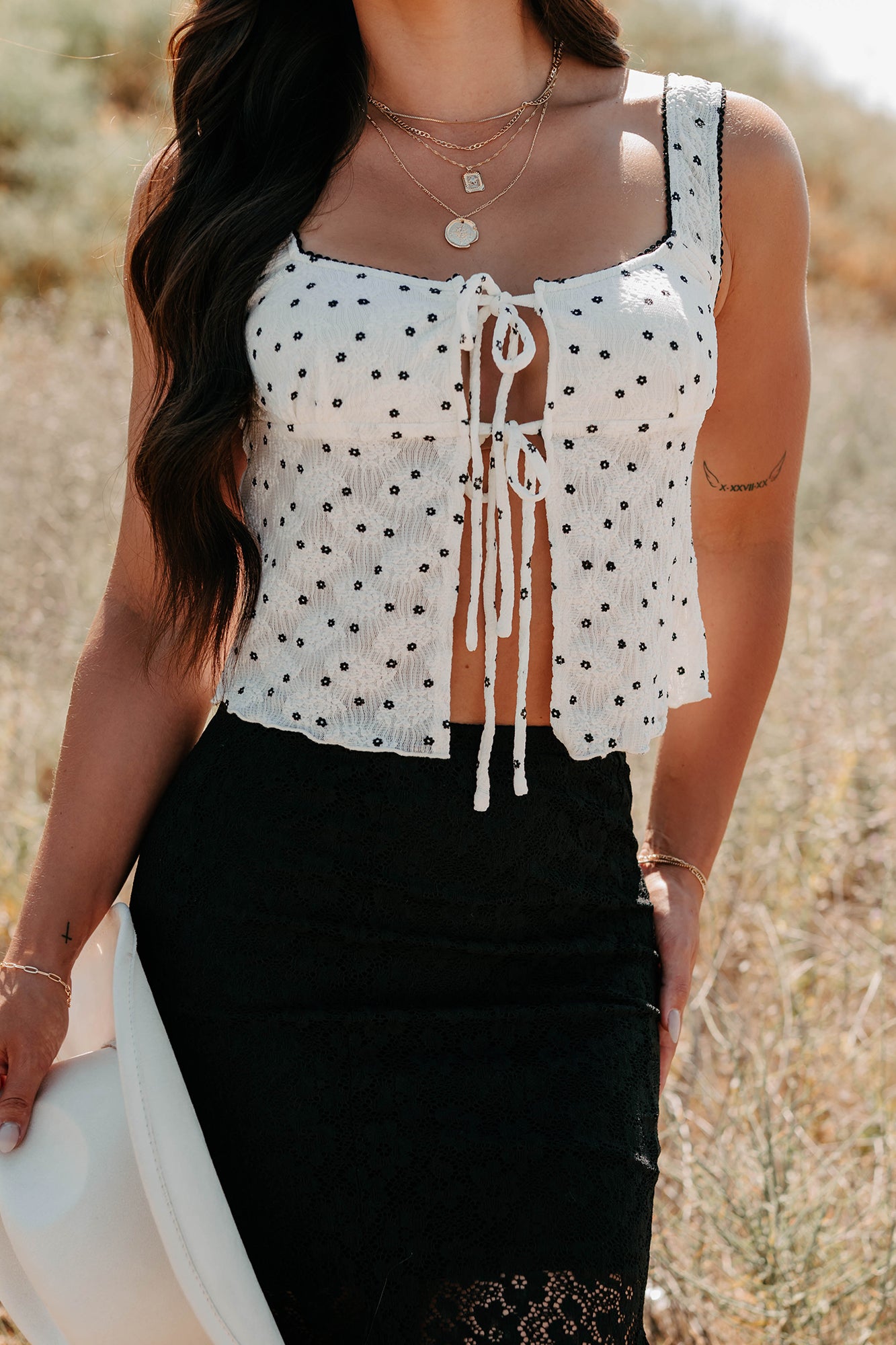 Cupid’s Favorite Sleeveless Floral Top (Ivory) - NanaMacs