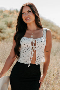 Cupid’s Favorite Sleeveless Floral Top (Ivory) - NanaMacs