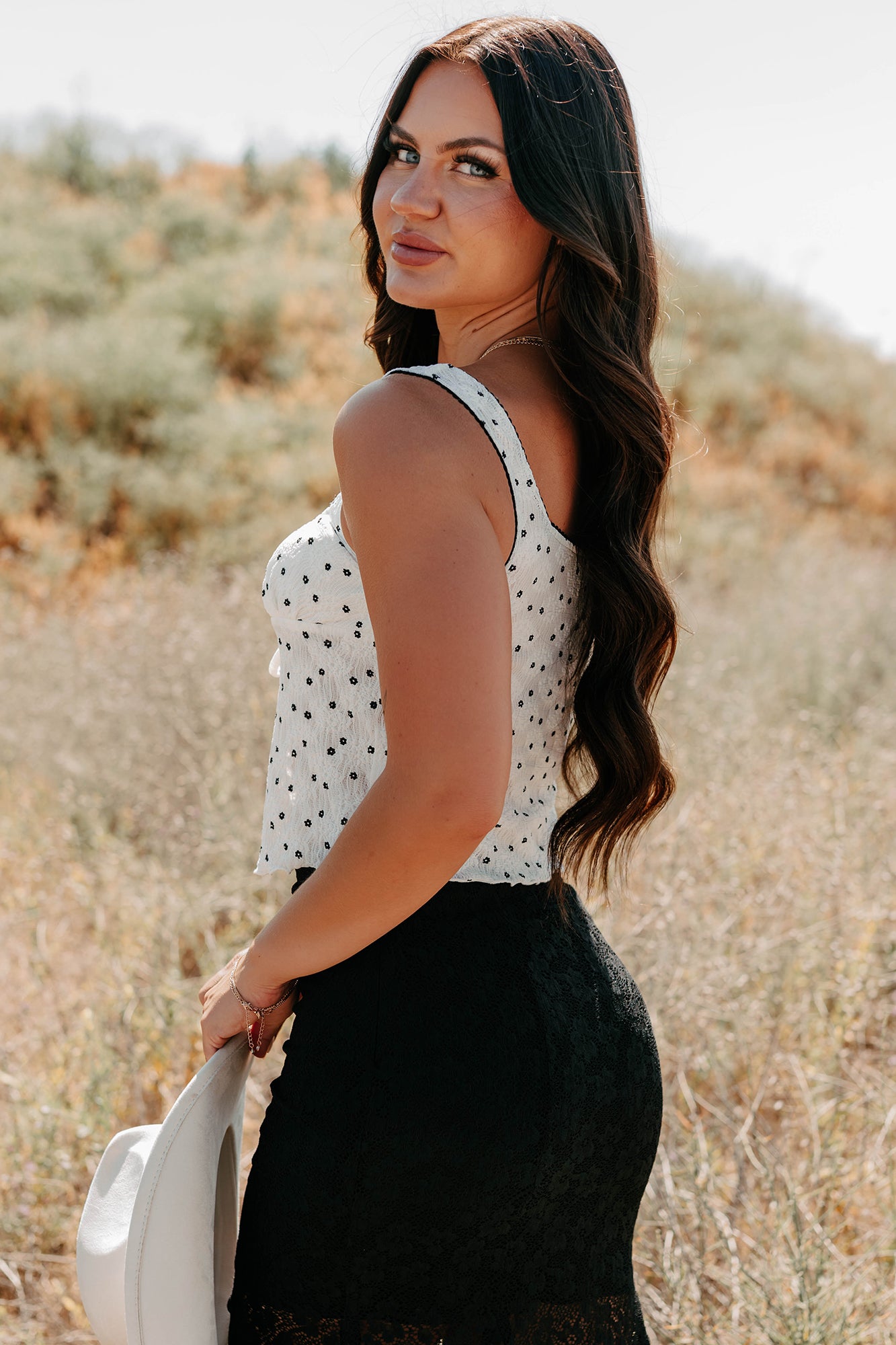 Cupid’s Favorite Sleeveless Floral Top (Ivory) - NanaMacs