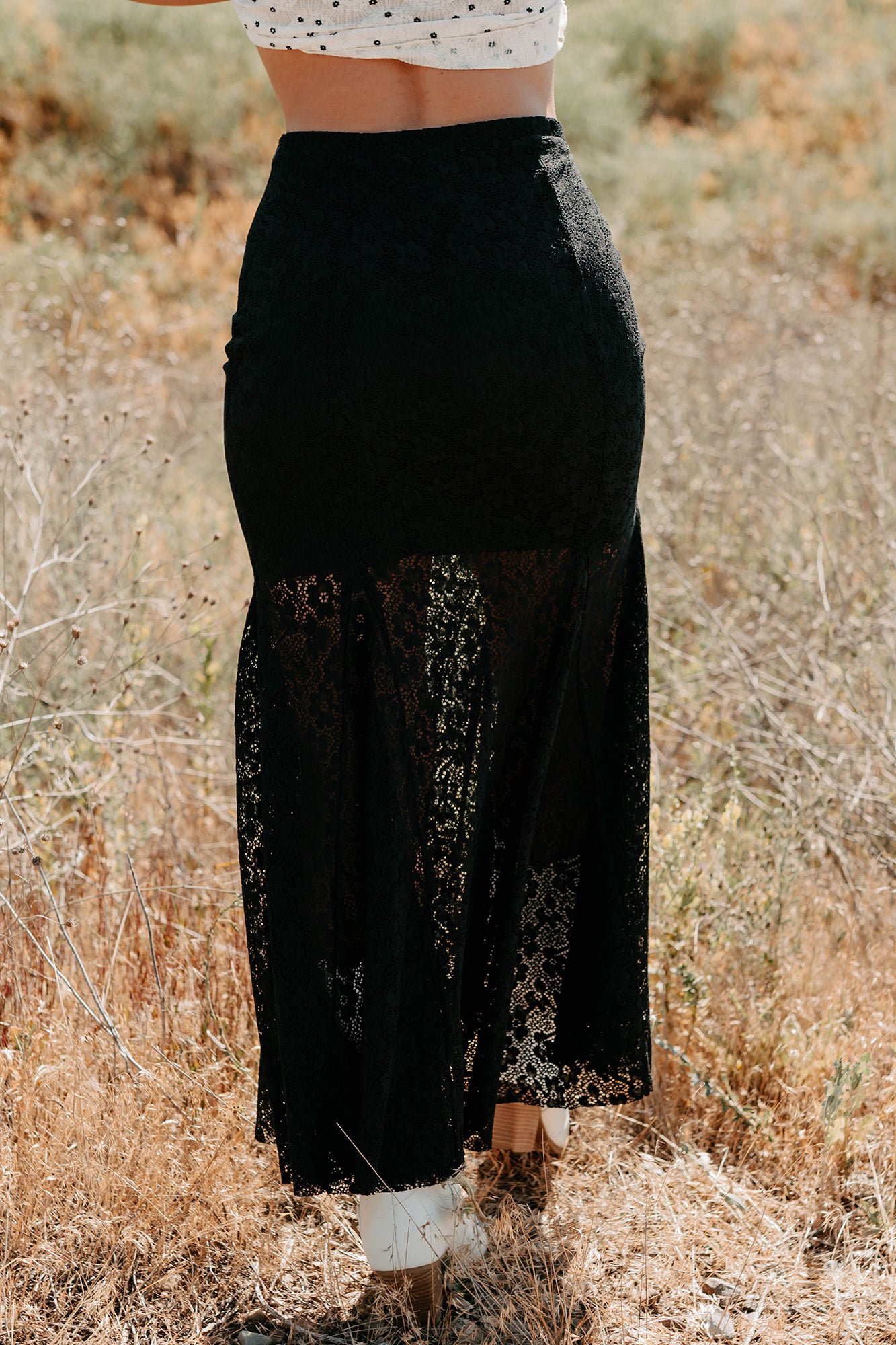 Hard Launch Love Floral Lace Maxi Skirt (Black) · NanaMacs