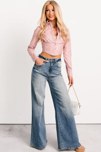 Mickie Special A High Rise Wide Leg Jeans (Medium) - NanaMacs