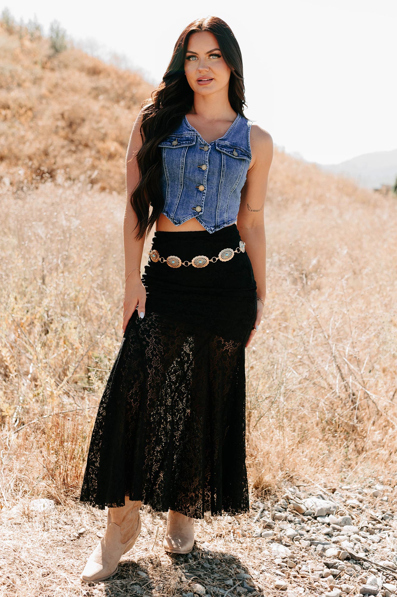 Hard Launch Love Floral Lace Maxi Skirt (Black) · NanaMacs