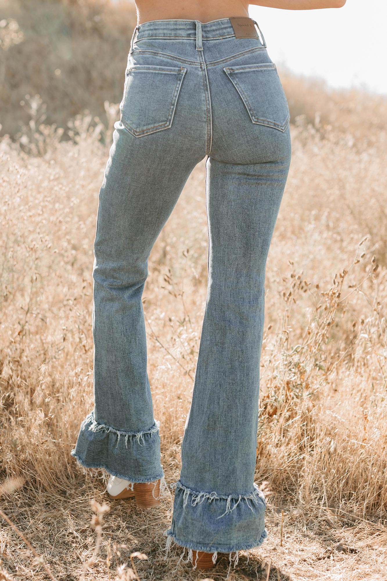 Deborah Tummy Control Ruffle Flare Special A Jeans (Dark) - NanaMacs