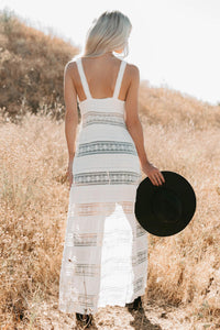 Blue Skies Sleeveless Lace Duster Top (Ivory) - NanaMacs