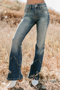 Seymour Mid Rise Western Flare Cello Jeans (Tint) - NanaMacs