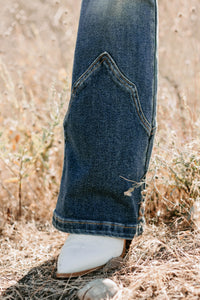 Seymour Mid Rise Western Flare Cello Jeans (Tint) - NanaMacs