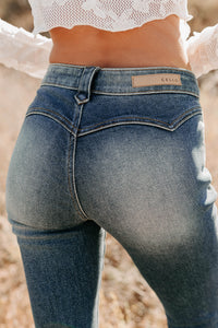 Seymour Mid Rise Western Flare Cello Jeans (Tint) - NanaMacs