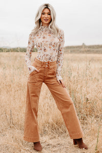 "Howdy Witch" NM Original Mesh Mock Neck Bodysuit (Howdy Witch) - NanaMacs