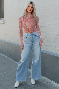 Jeremy High Rise Wide Leg Distressed Cello Jeans (Light) - NanaMacs