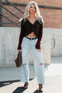 Vivienne Wide Leg Ripped Hidden Jeans (Light) - NanaMacs