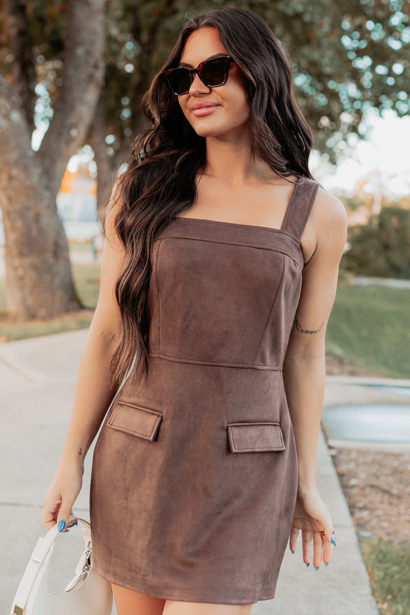 Honest Energy Sleeveless Mini Dress (Espresso) - NanaMacs