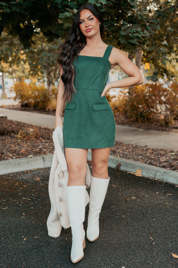 Honest Energy Sleeveless Mini Dress (Forest Green) - NanaMacs