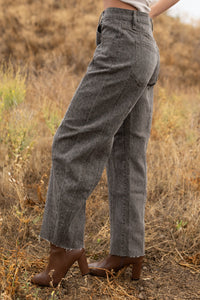 Kelsey Cheetah Seamed Barrel Hidden Jeans (Brown Cheetah) - NanaMacs