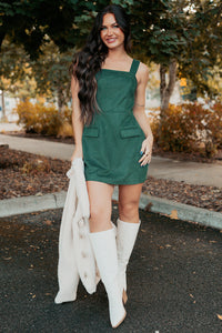 Honest Energy Sleeveless Mini Dress (Forest Green) - NanaMacs