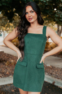 Honest Energy Sleeveless Mini Dress (Forest Green) - NanaMacs