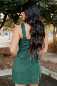 Honest Energy Sleeveless Mini Dress (Forest Green) - NanaMacs